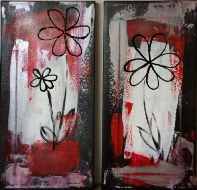 Red Flowers 20 x 40